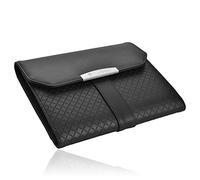 PIERRE CARDIN Leder-Schreibmappe A5 aus Echtleder mit Schreibblock Dokumentenmappe Akten -Mappe Tablets bis 8" Zoll (Ipad pro klein,Air, Galaxy Tabs) Ledertasche Business-Mappe Ordnungsmappe LANDES