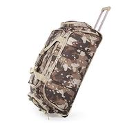 Pierre Cardin Leichter Rollkoffer mit Rädern - Duffle Bag mit strapazierfähigen Stress-geprüften Skate-Rädern | Trolley & Trageoptionen | Reisetasche mit Rollen CL769 (Large Camo 30").