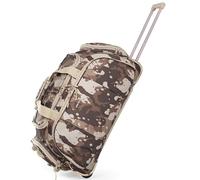 Pierre Cardin Leichter Rollkoffer mit Rädern - Duffle Bag mit strapazierfähigen Stress-geprüften Skate-Rädern | Trolley & Trageoptionen | Reisetasche mit Rollen CL769 (Medium Camo 26").