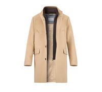 Pierre Cardin Mantel Herren Stehkragen Wolle beige, 52 (L)