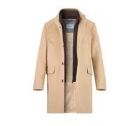 Pierre Cardin Mantel Herren Stehkragen Wolle beige, 54 (XL)