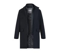 Pierre Cardin Mantel Herren Stehkragen Wolle blau, 54 (XL)