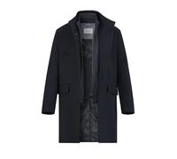 Pierre Cardin Mantel Herren Stehkragen Wolle blau, 58 (3XL)