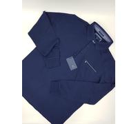 Pierre Cardin Paris - Pierre Cardin Polo dunkelblau langarm premium cotton Baumwolle mit blau/weißen Details an der Krageninnenseite bei Mode Schön..., 2XL