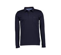 Langarm-Poloshirt PIERRE CARDIN, Herren, Gr. M, blau (salute), Jersey, Obermaterial: 100% Baumwolle, casual, normal normal, Langarm, Shirts, Brusttasche mit Marken- Applikation (81575111-M) salute