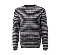 Pierre Cardin Pullover Herren Regular Fit Rundhals blau gestreift, L