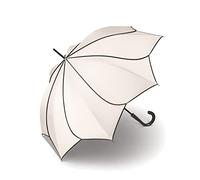 Pierre Cardin Regenschirm Stockschirm mit Automatik Sunflower black & white edition weiß