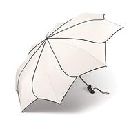 Pierre Cardin Regenschirm Taschenschirm Auf-Zu Automatik Sunflower black & white edition weiß