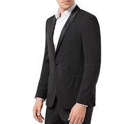 Pierre Cardin Sakko für Herren, Modell Grant-3 Futureflex - Modern Fit - Schurwolle mit Stretch-Anteil - Elegantes Business Jackett, Baukasten System - Schwarz
