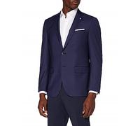 Pierre Cardin Sakko für Herren, Modell Grant-3 Futureflex - Regular Fit - Schurwolle mit Stretch-Anteil - Elegantes Business Jackett für den Alltag, Baukasten System - Blau