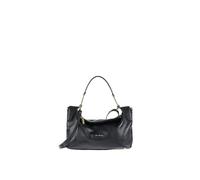 Pierre Cardin Schultertasche für Damen aus echtem Leder Made in Italy 39 x 23 x 12 cm 55091, Schwarz , Einheitsgröße