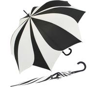 Pierre Cardin Stockschirm Damen groß stabil mit Automatik - Sunflower - schwarz-weiß