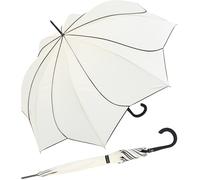 Pierre Cardin Stockschirm Damen groß stabil mit Automatik - Sunflower - weiß
