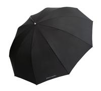 Pierre Cardin Stockschirm Herrenregenschirm Schwarz Automatik Stabil Elegant Holzgriff