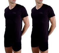 pierre cardin underwear Herren Pca/1/Tvc/Sigx2 T-Shirt, Schwarz, M (2er Pack)