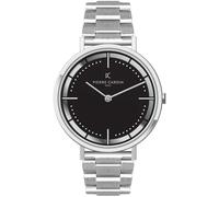 Pierre Cardin Herren zeitlose Armband-Uhr mit Faltschließe analoge Quarz-Uhr mit Edelstahl-Armband 3ATM 41mm CBV.1028 Silber