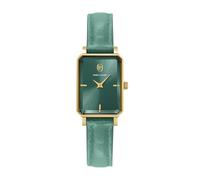 Pierre Lannier Ariane Gold Ladies Watch Green Dial Green Leather Strap 12 MM