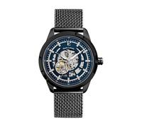 Pierre Lannier - Armbanduhr Automatic Automatic - Automatic Uhrwerk - Gehäusedicke: 13.7 mm - Gehäusebreite: 44 mm - Edelstahl - Bleu et Noir Milanais - 5 ATM
