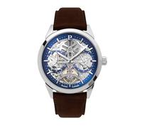 Pierre Lannier - Armbanduhr Automatic Monarck - Automatic Uhrwerk - Gehäusedicke: 11.6 mm - Gehäusebreite: 43 mm - Edelstahl - Bleu - 5 ATM