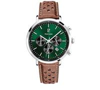 Pierre Lannier Baron Men's Watch Green Dial Brown Leather Strap