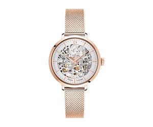Pierre Lannier Damen-Armbanduhr, analog, automatisch, mit Armband aus massivem Edelstahl 313B928, weiß, Armband