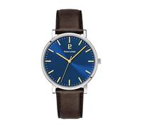 Pierre Lannier Essential Men's Watch Blue Dial Brown Leather Strap