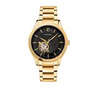 Pierre Lannier FLEURET Men's Watch Black Dial Gold Steel Bracelet