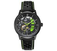 Pierre Lannier Montre automatique Paddock cuir noir