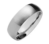 Piersando Band Ring Edelstahl Matt Gebürstet Bandring Ehering Partnerring Trauring Verlobungsring Damen Herren Silber Größe 52 (16.6) Breit 4mm