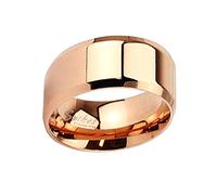 Piersando Band Ring Edelstahl poliert Bandring Ehering Partnerring Trauring Freundschaftsring Damen Herren Rosegold Größe 57 (18.1) 6mm Breit