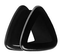 Piersando Silikon Flesh Tunnel Ohr Plug Piercing Ohrpiercing Dreieck Flexibel Weich Pyramide Dreieckig Piercing 14mm Schwarz