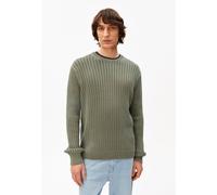 PIGMENT DYE RIPP-STRICKPULLOVER | 100% Bio-Baumwolle - grün (M)