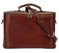 PIKÉ Beauty Case Echt Leder Damen Made in Italy | eleganter Kosmetikkoffer | Necessaire mit Spiegel 017605