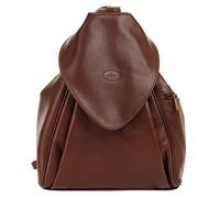 piké City Rucksack ANNA MARIA Echt Leder Damen | Made in Italy | 2in1 Daypack | wandelbare Schultertasche mit 3 Außenfächern | 019299