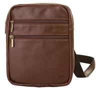 piké Crossover Bag Echt Leder Damen Made in Italy | Mini-Handtasche mit Reißverschlussfächern | Kleine Umhängetasche für Handy & Geldbörse 019048