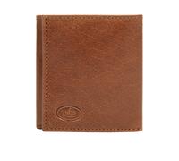 piké kleine Geldbörse im Hochformat Echt Leder Herren | Echtleder Mini Portemonnaie | Kompaktes Portmonee Made in Italy | Klassisches Münzfach mit Druckknopf | 017838