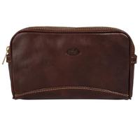 PIKÉ Kulturtasche Echt Leder Herren Made in Italy | Elegante Kosmetiktasche | Lederetui mit 2 Hauptfächern