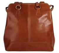 piké Rucksack-Shopper Echt Leder Damen 017290 Made in Italy, 2in1 Ledertasche, Schultertasche zum Rucksack wandelbar, Shopper mit Reißverschlussfächern
