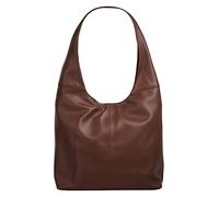 Shopper PIKÉ, Damen, Gr. B/H/T: 40cm x 30cm x 11cm onesize, braun, Leder, beschichtet, glänzend, Taschen Shopper, echt Leder, Made in Italy (689115-0) braun