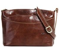 piké Umhängetasche Echt Leder Damen 017444 Made in Italy | handgefertigte Designertasche | modische Crossbody mit Magnetverschluss