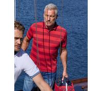 Pikee-Poloshirt mit Zweiton-Blockstreifen allover in stay fresh-Qualität