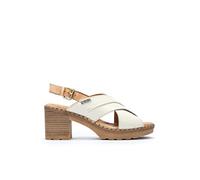 Pikolinos Absatzsandalen in Leder CANARIAS für Frauen Farbe Blanco