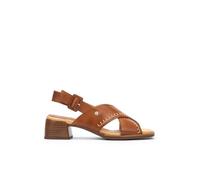 Pikolinos Absatzsandalen in Leder Oliva für Frauen Farbe Brandy