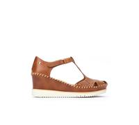 Pikolinos Keilsandalen AGUADULCE – Leder – für Frauen – Farbe Brandy