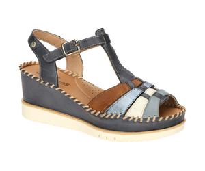 Pikolinos Aguadulce T-Steg Keil Sandale blau multi W3Z-1836C1 - Größe 38