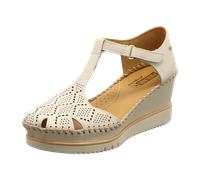 Pikolinos Aguadulce T-Steg Keil Sandale weiß W3Z-1991 für Damen, beige, Größe 39 EU