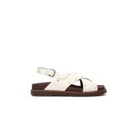 Pikolinos Aitana Damen Flache Sandalen | Leder | Extra Leicht | Weiß