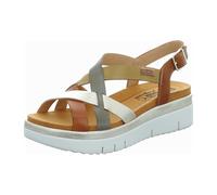 Pikolinos Keilsandalen Palma Leder Brandy-CIT (braun-grün-silber) Damen Gr. 39