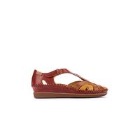 Pikolinos Cadaques Halboffene Schuhe Damen | Leder | Klettverschluss | Rot