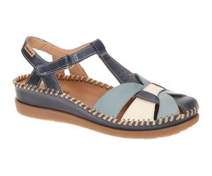 Pikolinos Cadaques T-Steg Sandale blau weiß W8K-0847C1 - Größe 36